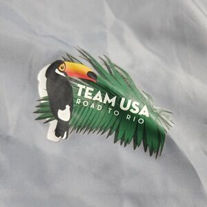 Team USA Jacket MENS XL Olympic Road To Rio Windbreaker Gray 1/4 Zip Lightweight